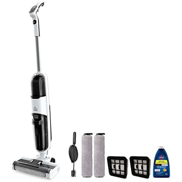 BISSELL TurboClean Hard Floors, Cordless Wet/Dry Vacuum Cleaner and Mop, Multi-Surface and Hardwood Floor Cleaner, 3548B