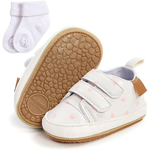 Baby Boys Girls Sneakers Shoes Toddler PU Leather Soft Rubber Sole First Walking Shoes Infant Prewalker Sneakers for 0-18 Months