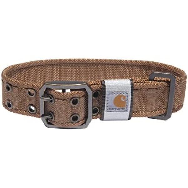 Carhartt Pet Fully Adjustable Wide Webbing Collar for Dogs, Carhartt Brown, Medium