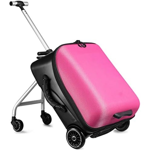 Carry on Luggage Kids Baby Sit on Scooter Men Women Travel Suitcase Bag Lazy Trolley Case â€“ Convenient and Fun Suitcase with Built-in Scooter for Easy Travel