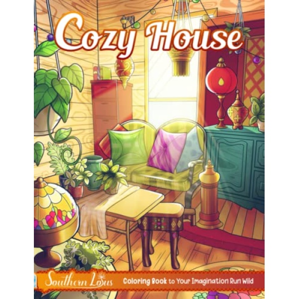 Cozy House Coloring Book: Featuring Warmth and Peaceful Scenes of Interior Designs, Home Illustrations For Relaxation and Anxiety Relief, Coloring Pages for Adults Women Seniors