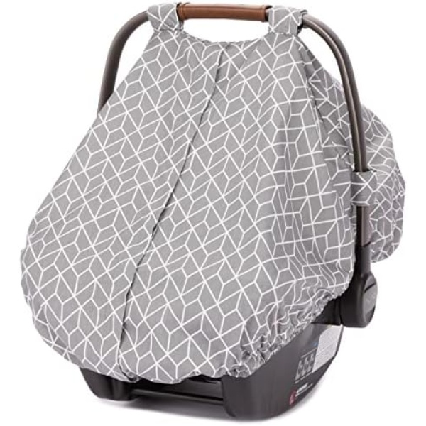 Diono Infant Car Seat Cover, Universal Weather Protection Canopy for Baby, Adjustable and Breathable with Insect Net, Gray