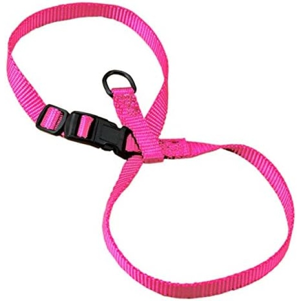 Hamilton 3/8-Inch Adjustable Figure 8 Pup-Cat Harness, Medium, Hot Pink