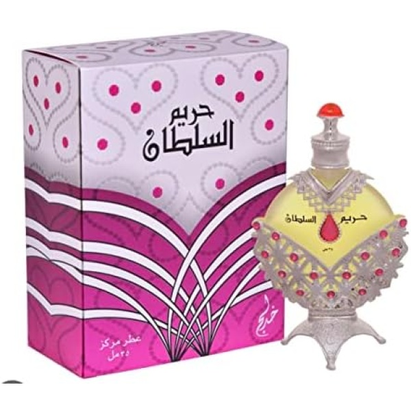 Khadlaj Hareem Al Sultan Silver Concentrated Perfume Oil for Unisex, 1.18 Ounce