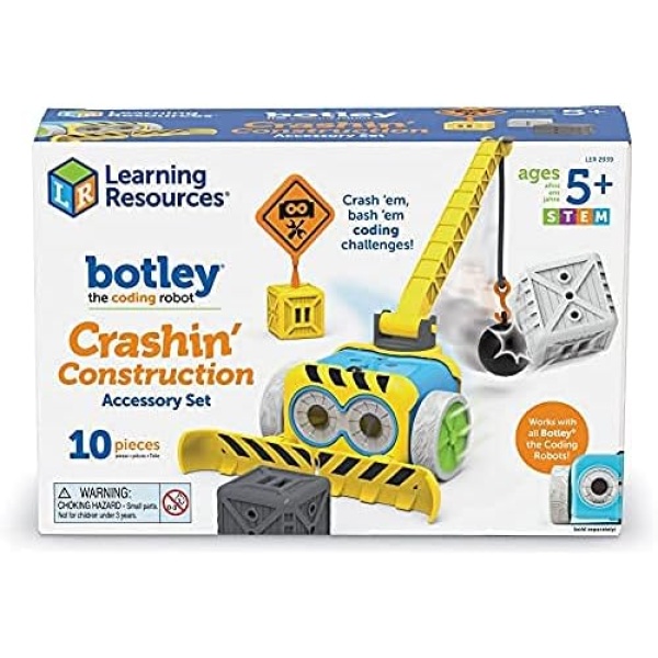 Learning Resources Botley Crashin' Construction Challenge, Kids Coding, Construction Set, STEM Toy, Ages 5+