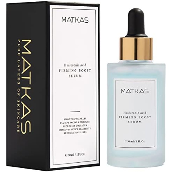 MATKAS Korean Triple Pure Hyaluronic Acid Serum for Face + 2% Niacinamide B3 + Vitamin B5 + 8 Peptides for Deep Firming, Plump Wrinkles, Hydrating Dewy Skin, Anti Aging Acide Hyaluronique Face Serum