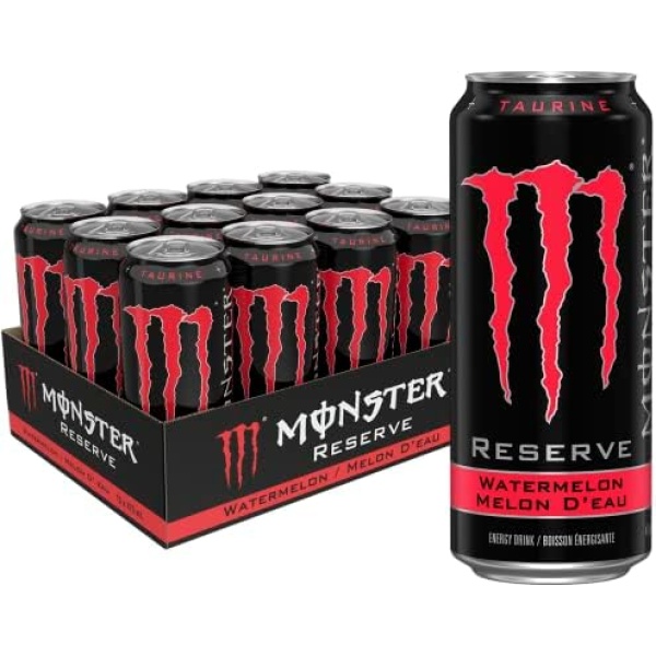 Monster Energy Reserve, Watermelon, 473mL Cans, Pack of 12