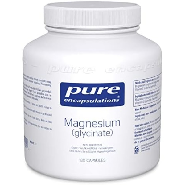 Pure Encapsulations Magnesium (Glycinate) | Supplement to Support Heart Health, Muscles, Bone Health, and Energy Metabolism* | 180 Capsules