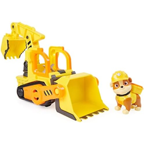 Rubble & Crew, Rubble’s Bulldozer Toy Truck with Movable Parts and a Collectible Action Figure, Kids Toys for Ages 3 and Up