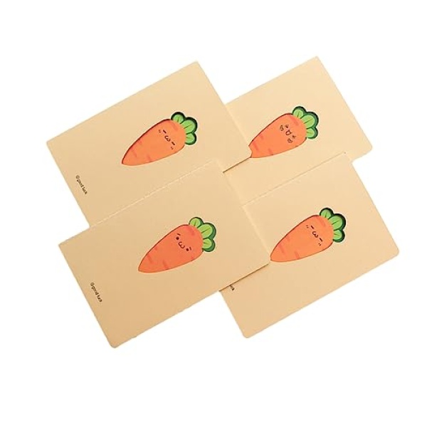 STOBOK 4pcs Blank Notebooks Notepad Dairy Book Memo Pad Work