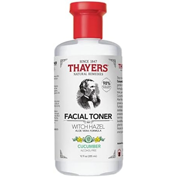 THAYERS Alcohol-Free Witch Hazel Cucumber Face Toner Skin Care with Aloe Vera, Natural Gentle Facial Toner, for All Skin Types, 355mL