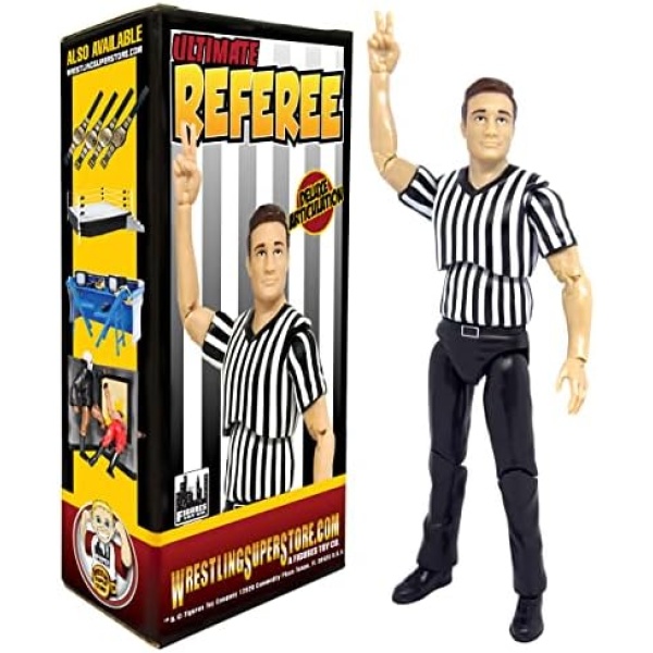 Ultimate Referee with Deluxe Articulation for WWE Wrestling Action Figures