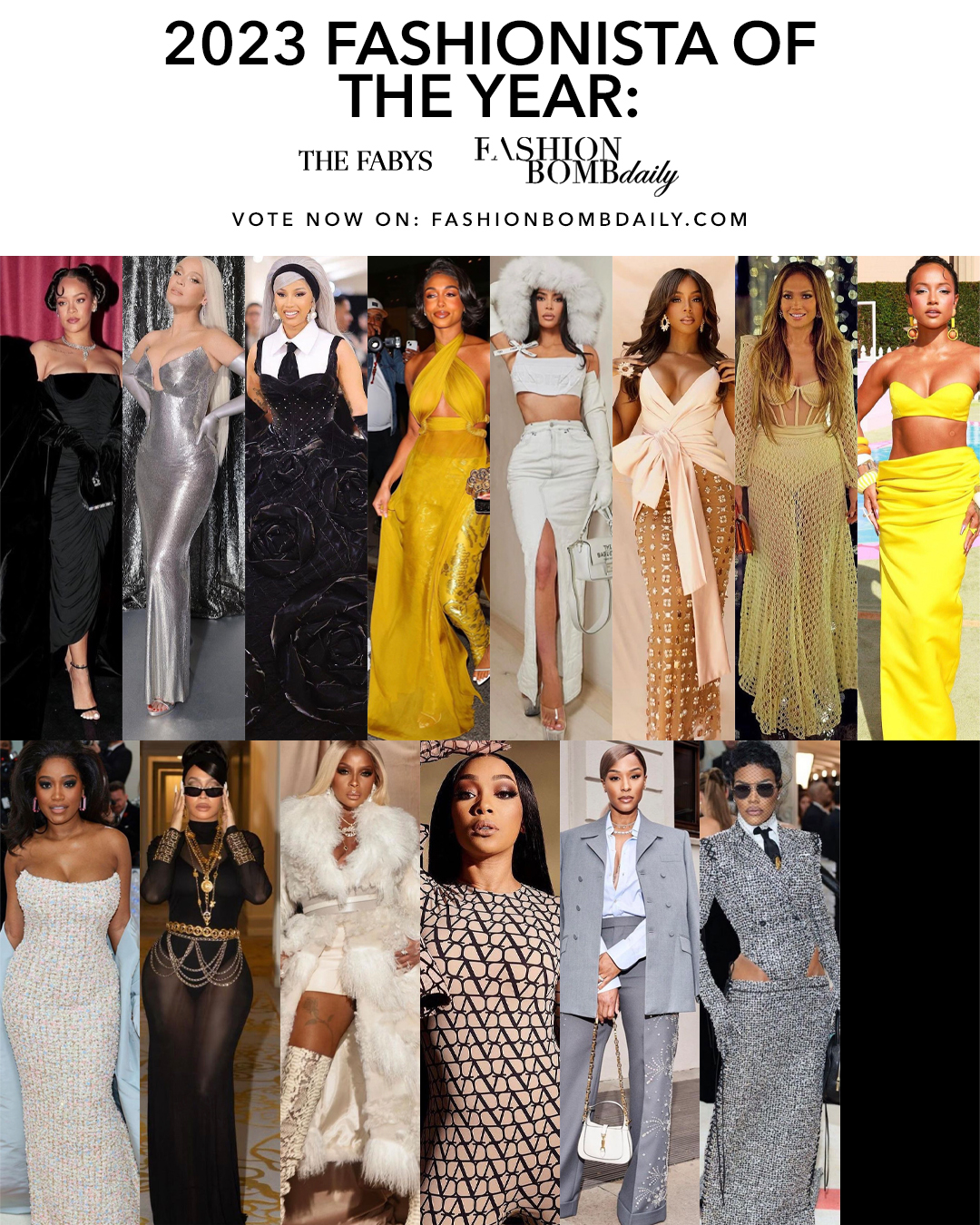 Vote for the Fashionista of the Year Including Beyonce, Rihanna, Cardi B, Lori Harvey, Teyana Taylor & More! – Fashion Bomb Daily