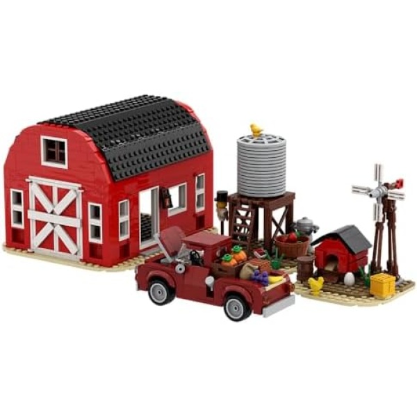 764 Pieces Farm Building Toys Set,Farm House Building Block kit,Farm House Toy for Boys and Girls, Christmas Birthday Gifts for Kids Adults