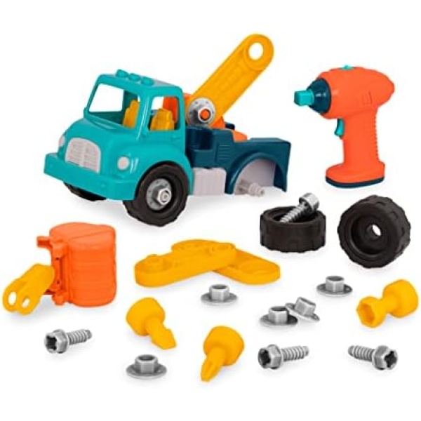 Battat – Classic Construction Toy – Pretend Play Tools – Toddler Trucks – Dexterity Building Toy – 3 Years + – Take-Apart Crane,Multicolor