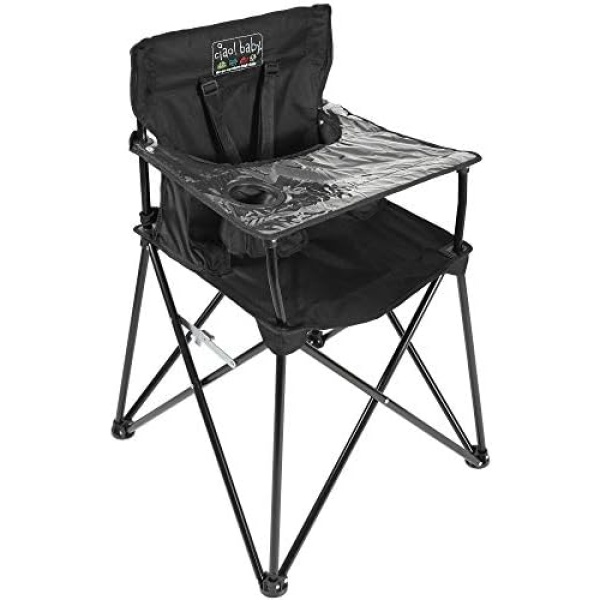 Ciao!Baby Portable High Chair, Black, 1 Pack