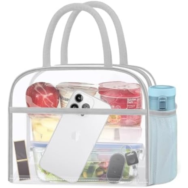 Clear Bag Stadium Approved, Lunch Bag Lunch Box for Women Men Reusable Insulated Lunch Tote Bag