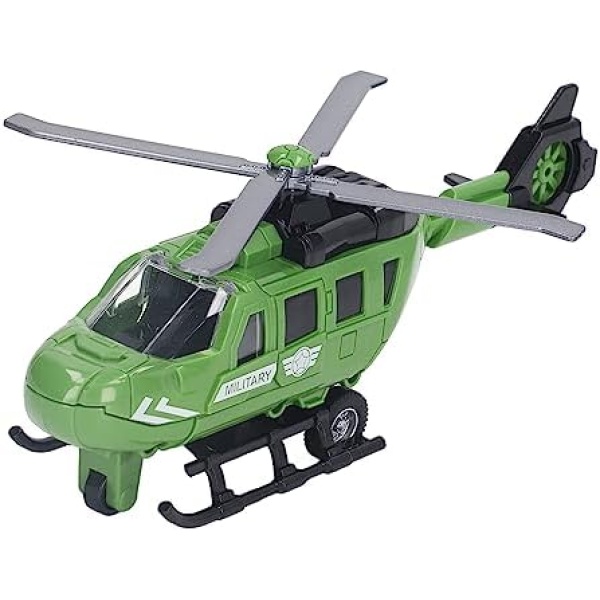 Diecast Helicopter Model, Simulated Diecast Alloy Inertia Plane Airplane Model Toy Helicopters for Kids Children Boys Girls 8.9in Play Figure Vehicles