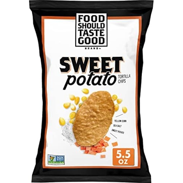 Food Should Taste Good Tortilla Chips, Sweet Potato, 5.5 Ounce