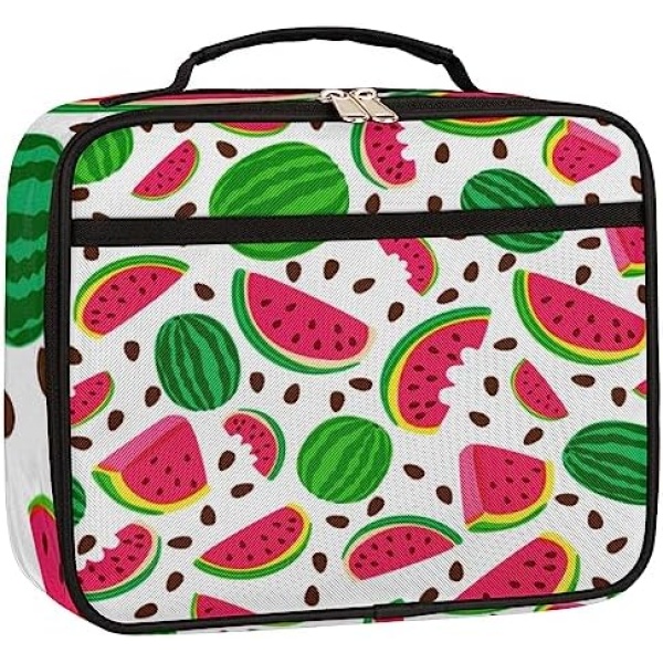 Fresh Watermelon Kids Lunch Box for Girls Boys Toddler Insulated Lunch Bags, Summer Fruit Mini Cooler Back to School Lunch Tote Bag Portable Thermal Meal Tote Kit Soft Bag