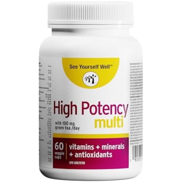 High Potency: Brain Booster Supplement with Anti Aging Essentials. For Concentration, Brain Fog, Mental Alertness, Focus, Clarity, & Memory Support. 30+ Vitamins & Minerals. By See Yourself Well 60ct