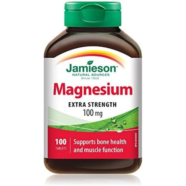 Jamieson Magnesium 100mg 100's 100 Tablets