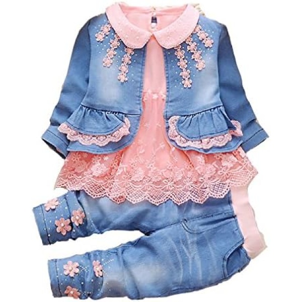 Leisure Spring Trend 3 Pieces Sets T-Shirt&Cowgirl Suit