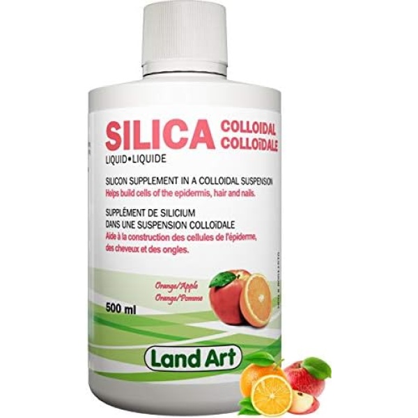 Liquid Silica Supplement - 500ml - For Skin, Hair and Nails - Great Taste - Fast Absorption - Vegan - Non-GMO –Gluten Free– Sugar Free – 33 Doses - Made in Canada