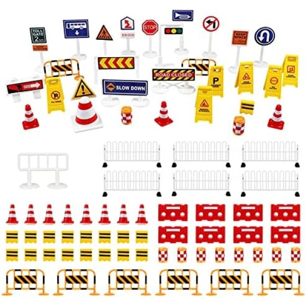 NUOBESTY Kids Road Signs Toy 1 Set Traffic Signs Road Street Signs Toys Stem Toys for Children Early Age Development