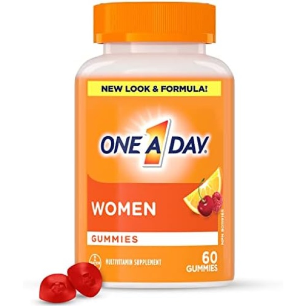 One A Day Women's Multivitamin Gummies - Daily Gummy Vitamins For Women With Vitamins A, C, D And Zinc To Support Immune Function, Biotin For Healthy Hair, Skin And Nails, And More, 60 Gummies