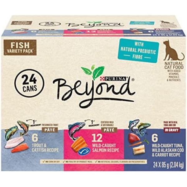 Purina Beyond Fish Wet Cat Food Variety Pack (24 Count)