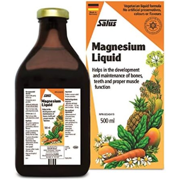 Salus Magnesium Liquid | High Absorption Gluconate and Citrate Form | Magnesium Supplement for Women, Men, and Children | Vegetarian, Gluten-Free, Non-GMO (500ml)