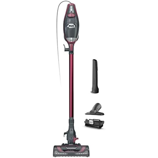 Shark HV370C Rocket Pro Corded Stick Vacuum, Removable Hand Vacuum, Advanced Swivel Steering, XL Cup, Crevice Tool, Upholstery Tool & Anti-Allergen Dust Brush, Comet Red (Canadian Version)