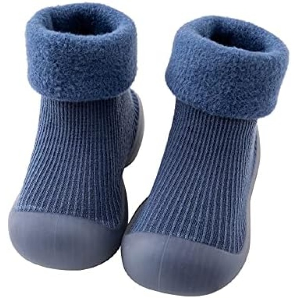 Toddler Sock Shoes Baby Boys Girls Slippers Socks Infant First Walker Shoes Rubber Sole Non-Skid Floor Slippers Shoes