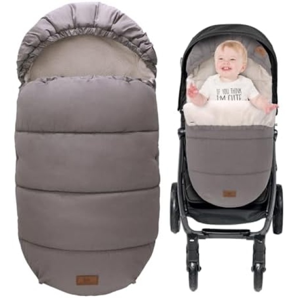 Toddler Universal Stroller Footmuff Sack, Detachable Winter Stroller Bag Multifunction Sleeping Bag Waterproof and Breathable Best Gift for Baby (Detachable Gray)