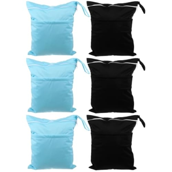 Totority 6 Pcs Diaper Storage Bag Gym Bag Organizer Toddler Diaper Organizer Baby Double Zipper Storage Bags