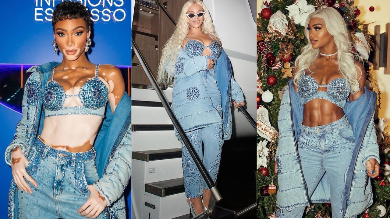 Winnie Harlow, Beyoncé, and Jade Cargill Have All Wore a $4,195 Blue PatBo Denim Set – Fashion Bomb Daily