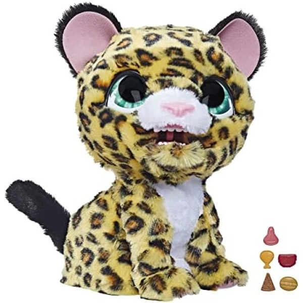 furReal Lil’ Wilds Lolly The Leopard Plush Toy, Electronic Pets, with 40+ Sounds and Reactions; Interactive Pet, Animatronic Toys for 4 Year Old Girls and Boys and Up