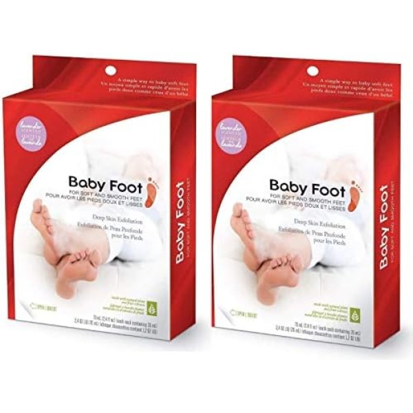 Baby Foot Original Foot Peel Exfoliant For Soft and Smooth Feet Lavender Scented Canadian Version (Pack of 2)