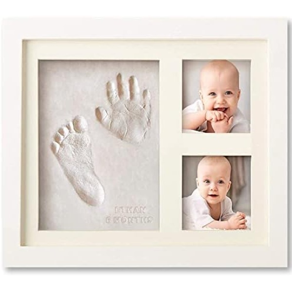 Bubzi Co Baby Footprint Kit, Baby Foot and Hand Print Kit, Baby Picture Frame, Hand Print Mold Kit, New Mom Gifts, Baby Newborn Essentials Must Haves, Baby Casting Kit, Baby Shower Gifts