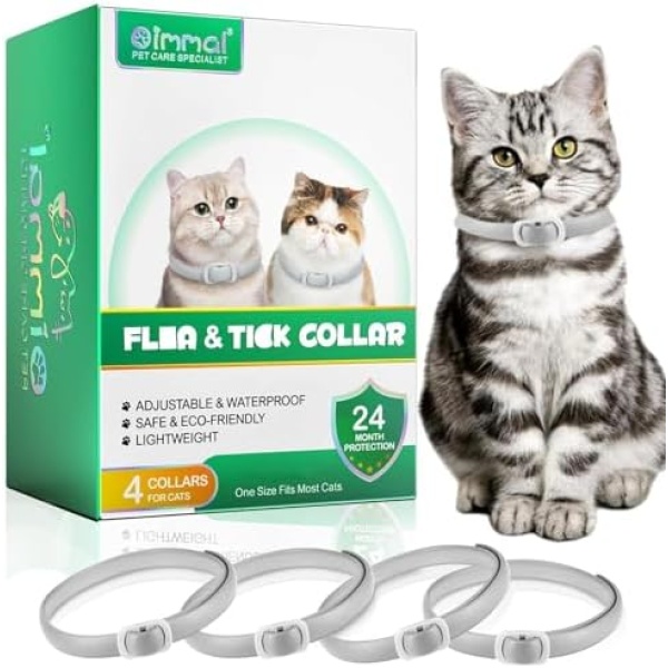 Cats Collars- 4 PCS Adjustable Collars for Cats - Waterproof Cats Collar - Suitable for Small, Medium and Large Cats