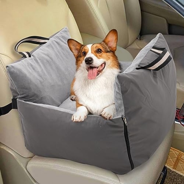 Dog Car Seats for Small Dogs, Detachable Washable Dog Booster Car Seat Portable Dog Car Seat Bed Puppy Car Seat