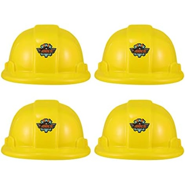 Hard Hat Baby Toddler Toys 4Pcs Kids Hard Hats Toy Construction Worker Helmet Funny Party Hats Building Dress Up Hats Theme