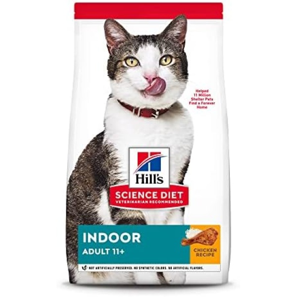 Hill's Science Diet Adult 11+ Chicken Recipe Dry Cat Food, 7 lb Bag