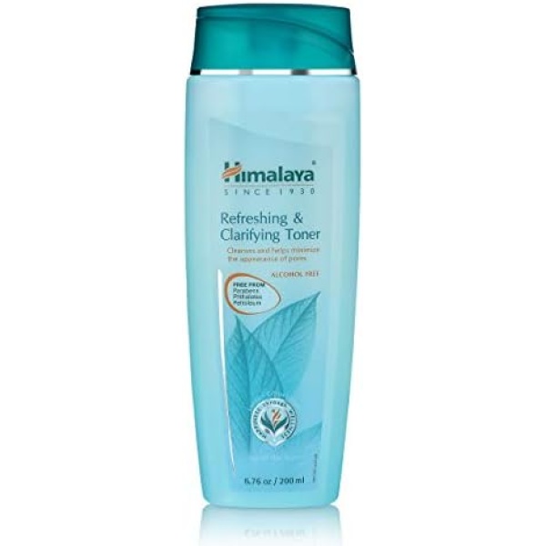 Himalaya Refreshing & Clarifying Toner for Clear Skin and a Deep Clean, Recedes Oil & Minimizes Pores, For All Skin Types, Alcohol Free, 200 ml (6.76 oz)