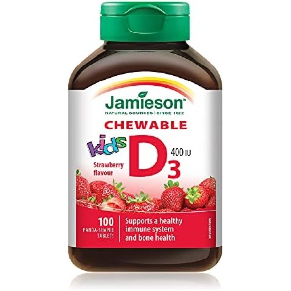 Jamieson Vitamin D 400IU Kids Chewable 100 Tablets