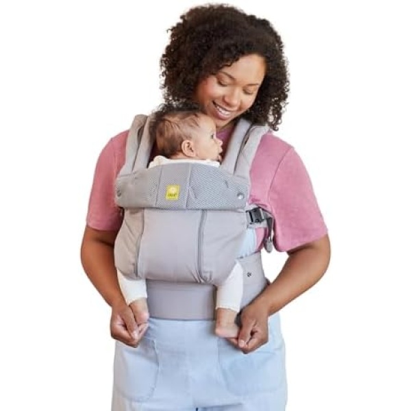 LÍLLÉbaby Complete All Seasons Ergonomic 6-in-1 Baby Carrier Newborn to Toddler - with Lumbar Support - for Children 7-45 Pounds - 360 Degree Baby Wearing - Inward & Outward Facing - Stone