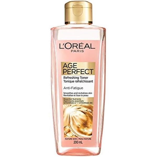 L'Oreal Paris Age Perfect Face Toner, Suitable for Sensitive Skin, Anti Fatigue With Energizing Vitamin C, 200 Ml, 200 Milliliters