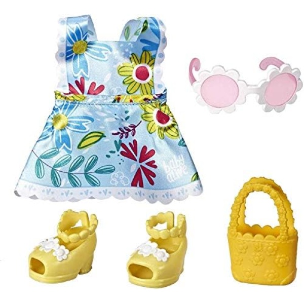 Littles by Baby Alive Little Styles, Fun in The Sun Outfit for Littles Toddler Dolls, Doll Clothes and Accessories for Kids 3 Years Old and Up