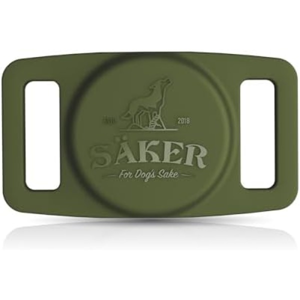 Mammoth Airtag Dog Collar Holder, Strong Dog Airtag Holder is The Perfect Way to Track Your Dog | Uses Apple Technology to Keep Track of Your Dog | Will Not Damage Your Collar - Moss Green